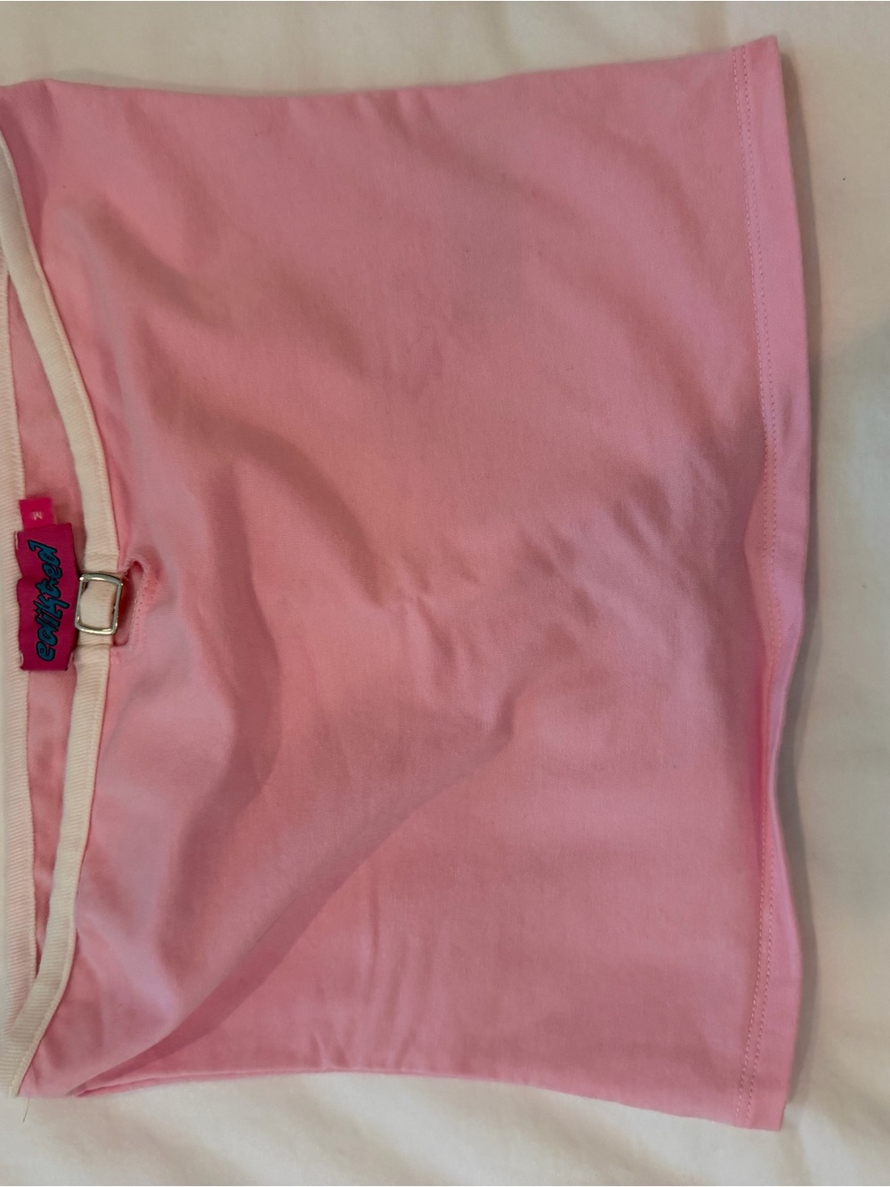 Edikted Pink Strapless Crop Top